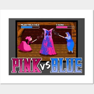 Pink vs Blue Posters and Art